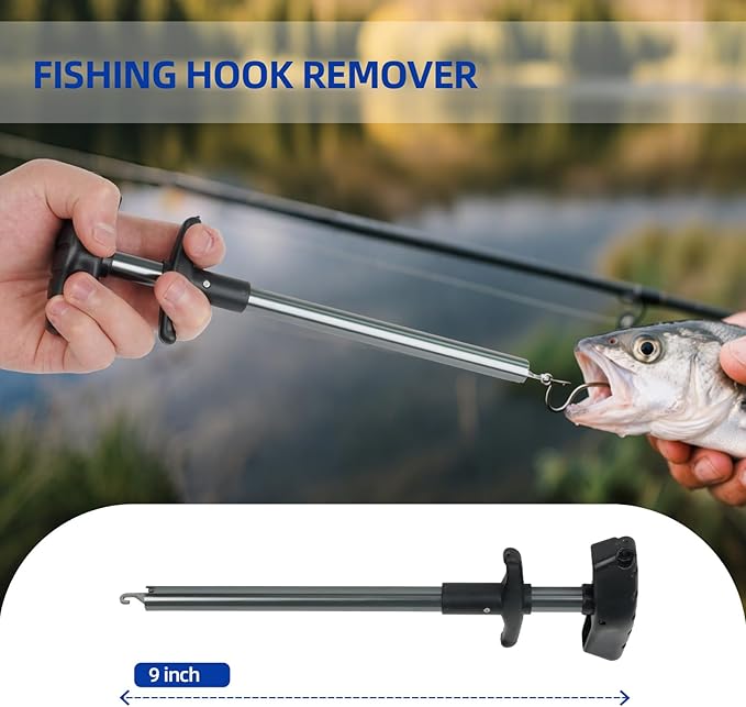 RAWILL Fishing Kit,Filleting Knife,Hook Remover,Fish Grip, Line Cutter,Fishing Scale, Pliers with Lanyards,Not Include Batteries
