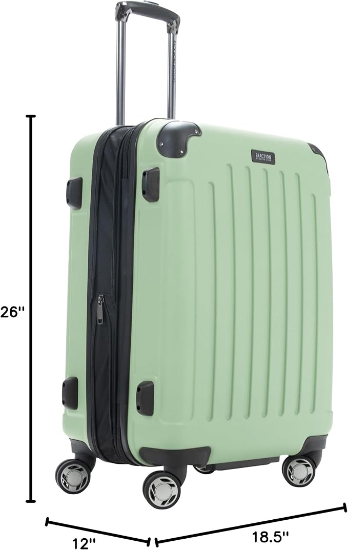Kenneth Cole REACTION Renegade Luggage 拡張可能 8輪スピナー 軽量 ハードサイド スーツケース、シーフォーム、24インチ チェック済み