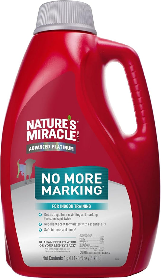 Nature’s Miracle Advanced Platinum No More Marking, 128 Ounces, Helps Discourage Repetitive Pet Marking