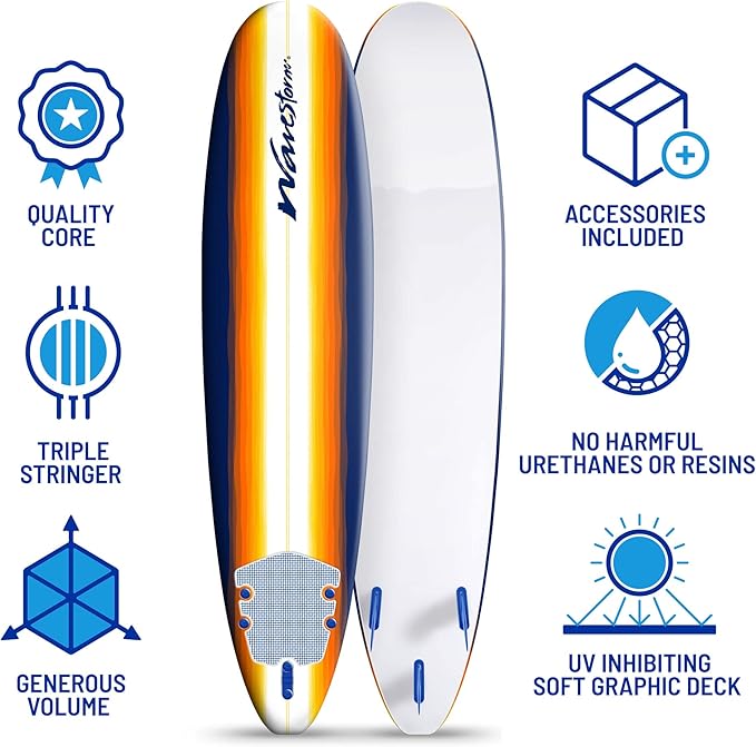 Wavestorm - Classic Soft Top Foam 8ft Surfboard