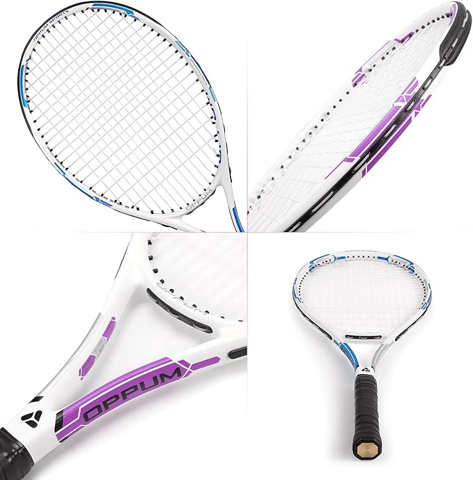 PRO-500 Adult Tennis Rackets, 2-Pack Pre-Strung Racquets for Beginners & Intermediate with Carry Bag & 2 Balls, 105 Sq Inch Oversized Head for Women & Men, Arm Friendly Vibration Control