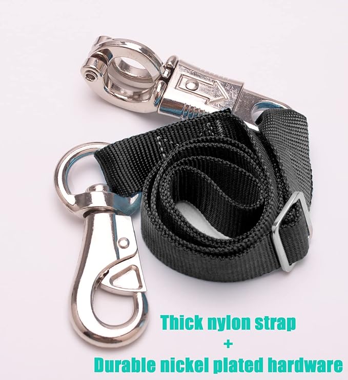 Adjustable Trailer Tie （2 Pack）-Horse Trailer Nylon Strap Tie，Adjusted from 25 to 37”