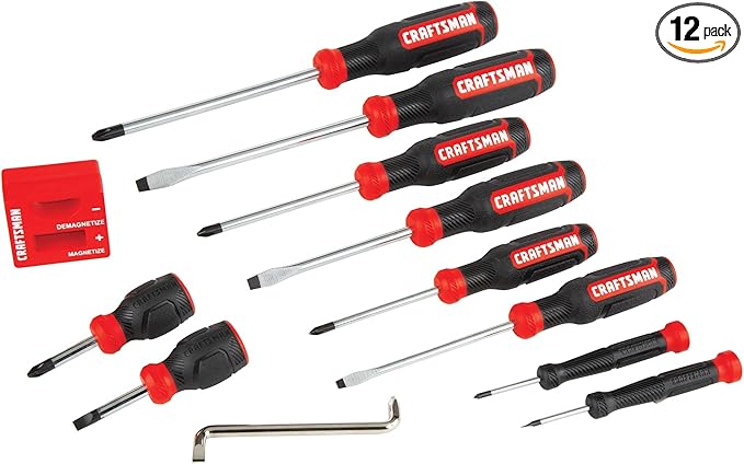CRAFTSMAN Screwdriver Set, Bi-material, 12-Piece (CMHT65071)