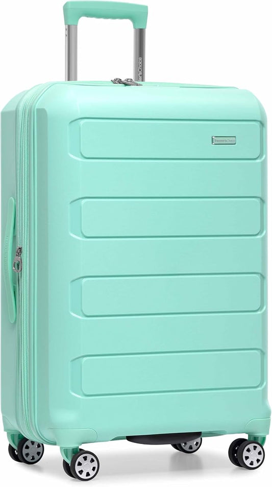 Traveler's Choice Pagosa Hardshell Expandable Luggage with Spinner Wheels, Mint, 26-Inch Medium