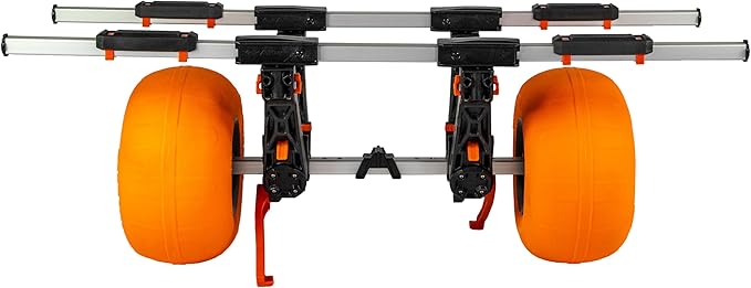 YakAttack Kayak Carts with Adjustable Frame & Wheel Options | All-Terrain, Sand & Solid Tire Variations | Durable Folding Transport System for Kayaks & Canoes | Made in USA