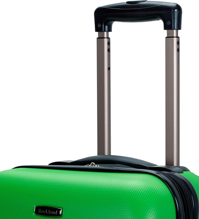 Rockland Melbourne ハードサイド 拡張可能 スピナーホイール荷物、グリーン、機内持ち込み20インチ