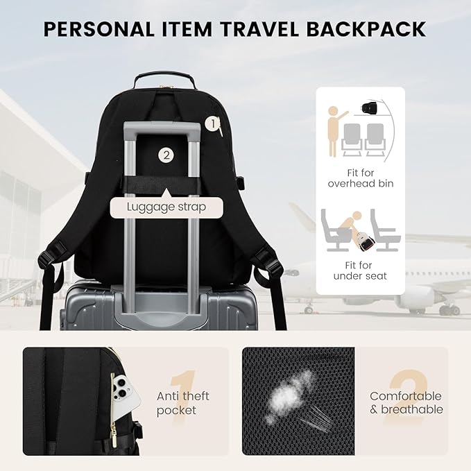LOVEVOOK Lunch Backpack with Lunch Compartment,15.6 Inch Laptop Work Travel Insulated Cooler Backpack Purse, Waterproof College Teacher Lunch Bag Box with Tumbler Holder,Gifts for Men Women,Dark blue
