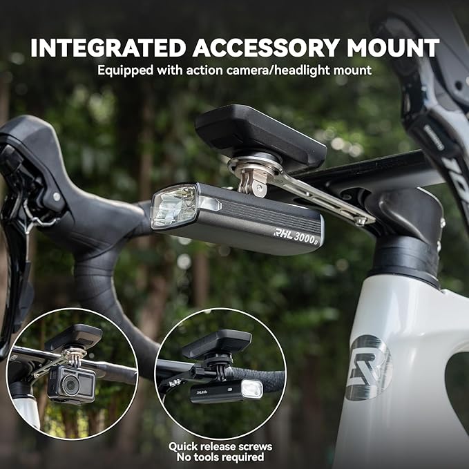ROCKBROS Bike Computer Mount Out-Front Compatible with Garmin & Mainstream Watch Tables,Equipped with Multiple Types of Bases