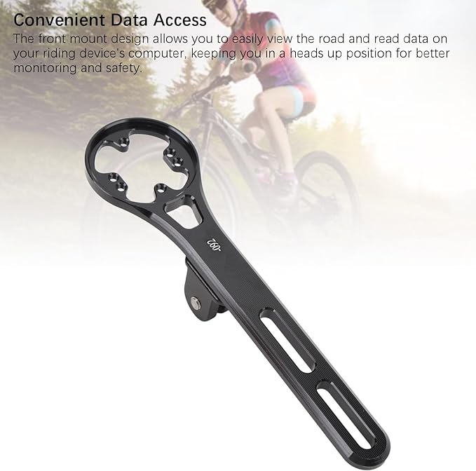 Out Front Bike Computer Mount, Universal Handlebar Bike Mount Compatible with Garmin GPS Bike Computer Gopro Action Camera for Road Mountain Bike with 4 Adapters.