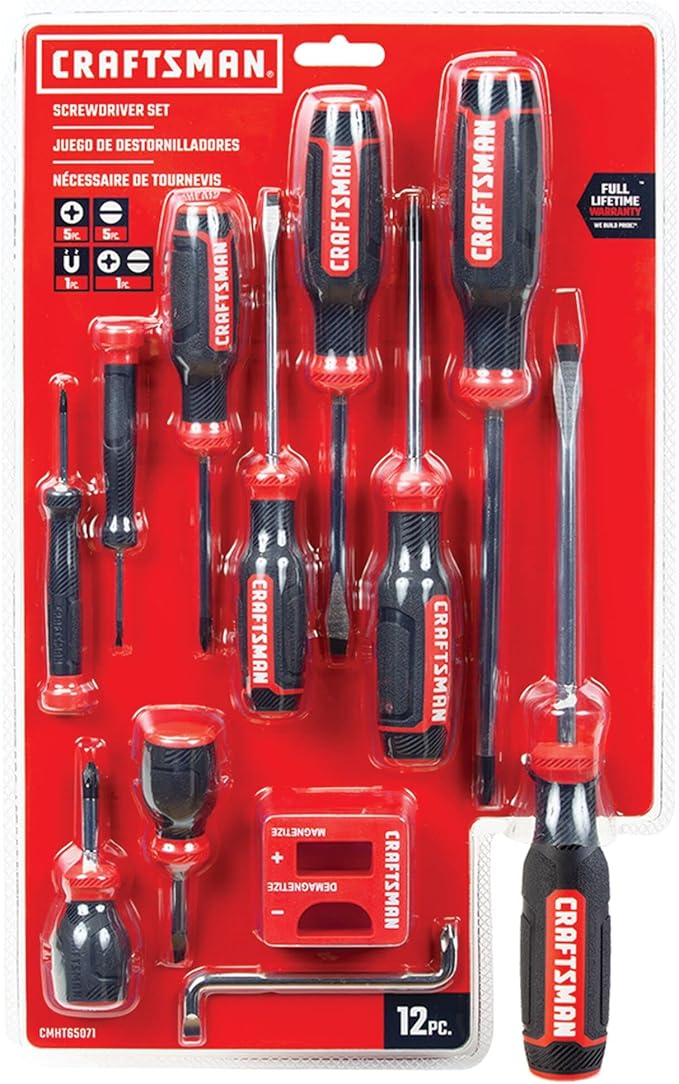 CRAFTSMAN Screwdriver Set, Bi-material, 12-Piece (CMHT65071)