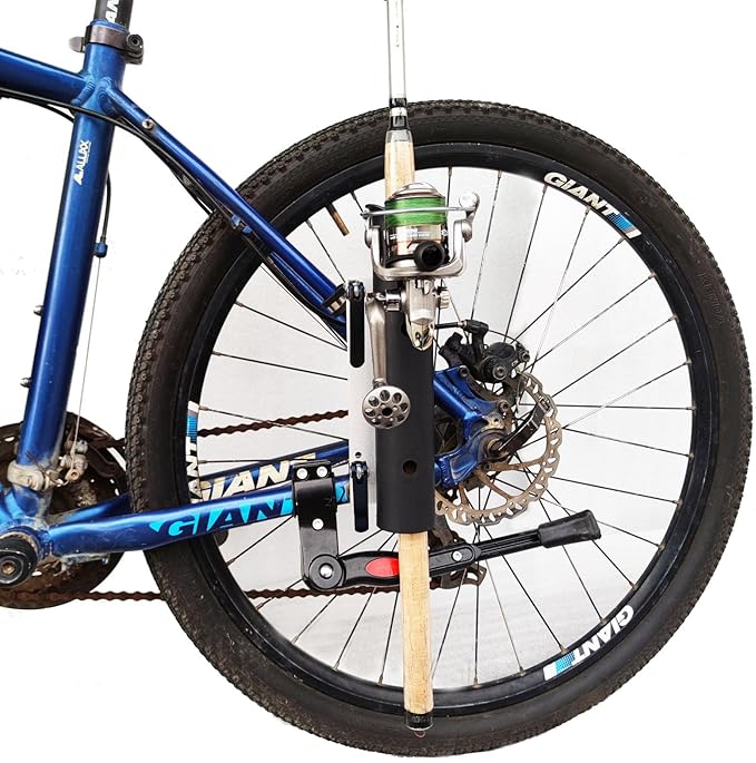 自転車用釣り竿ホルダー、自転車用釣り竿ラック、キャリア、自転車に簡単に取り付け可能、自転車フィッシング用