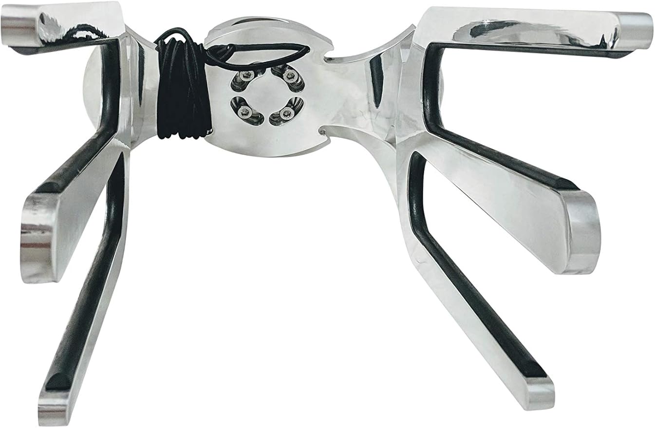 Krypt Towers Wakesurf Rack for Tower, Surfboard Rack for Boat, Holds 2 x Wakesurf Boards, Polished Aluminum Wakeboard Rack, Fits Clamp Tubing Sizes-1 3/4", 1 7/8", 2", 2 1/4", 2 3/8", 2 1/2"