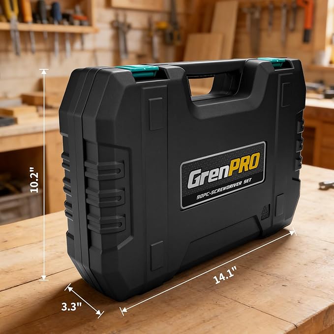 Screwdriver Set Precision 90pcs, S2 Alloy Steel Small Screwdriver Set, Torx Screwdriver Sets with Sturdy Tool Box, Includes Slotted Phillips Torx Tool Kit