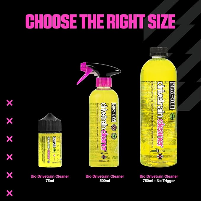 Muc-Off Bio Drivetrain Cleaner | Effective Biodegradable Bicycle Chain Cleaner and Degreaser Spray | Suitable for All Types of Bike