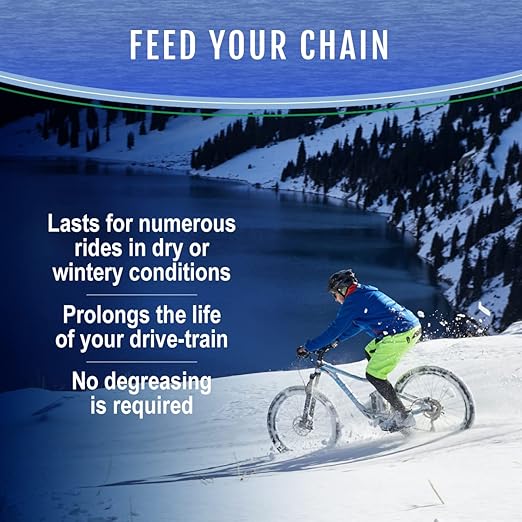 Squirt Low-Temperature Chain Lube for Bikes (4 Oz) – Low Temperature All Weather Bike Chain Lube – Cold Weather Lubricant to Reduce Noise & Chainsuck