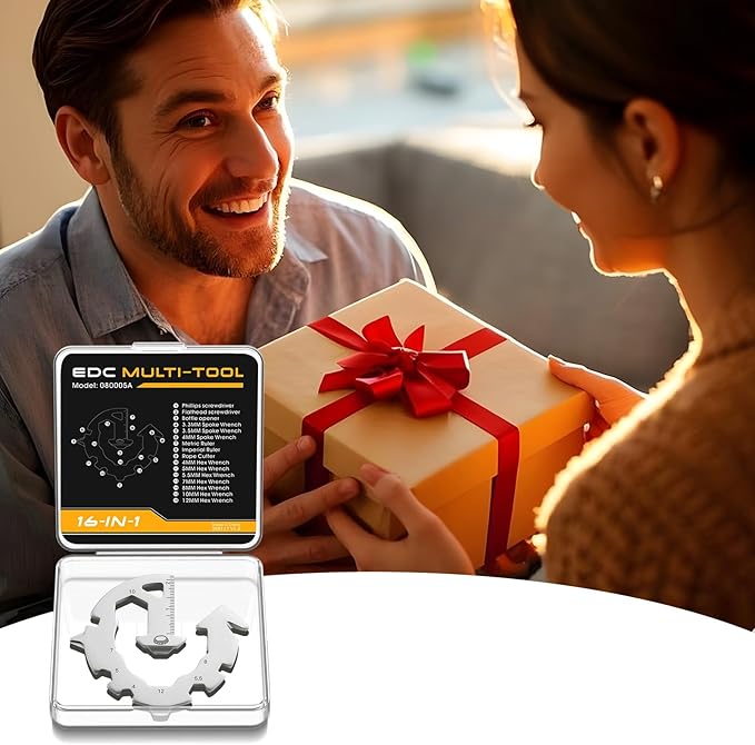 Father's Day Gifts for Dad from Daughter Son, Keychain Multi-tool 16 in 1 Pocket Gadgets Tools Bottle Opener Screwdriver, EDC Tool Key Ring Anniversary Birthday Gifts for Men Him (Arrow)