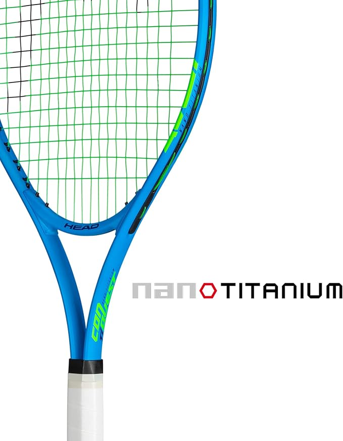 HEAD Ti. Conquest Tennis Racquet – Nano Titanium Technology, Oversized Head, Lightweight O-Beam Construction, Pre-Strung Beginner & Recreational Tennis Racquet