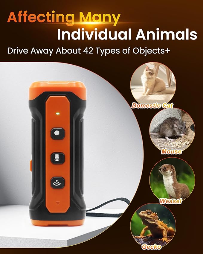 Sonic Bark Deterrents, Anti Barking Device for Dogs with 3X Sonic Emitters - 33ft Range, Rechargeable, 5 Modes, Humane & Portable Behavior Corrector for Indoor Outdoor Use.