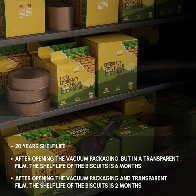 Emergency Food Supply - Pineapple Survival Ration - 20 Years Shelf Life - 7 Days