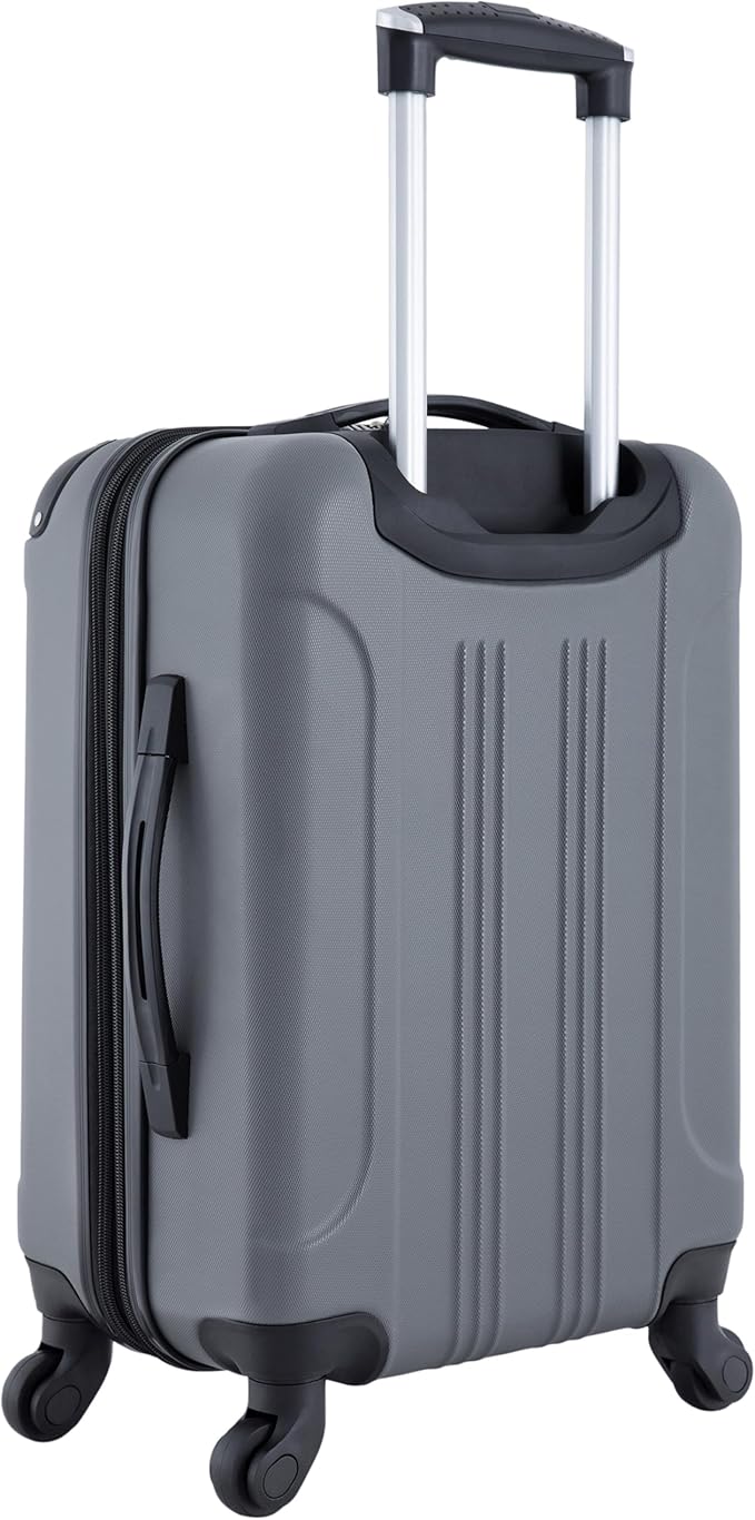 Travelers Club Chicago Hardside Expandable Spinner Luggage, Charcoal, 22インチ機内持ち込み可能