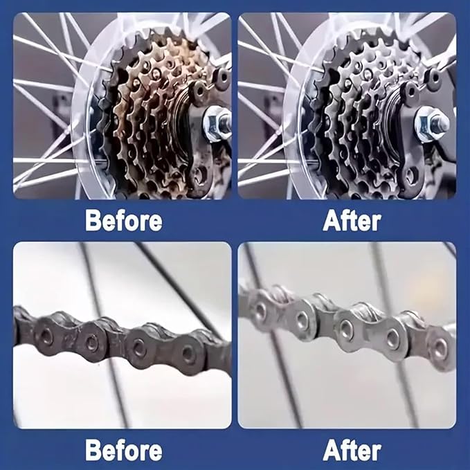 Deep-Cleaning & Rust-Resistant Bicycle Chain Cleaner, Motorcycle Cleaning Kitwith Chain Cleaner,Professional Bike Chain Cleaner Set for Clean All Bicycles (1)