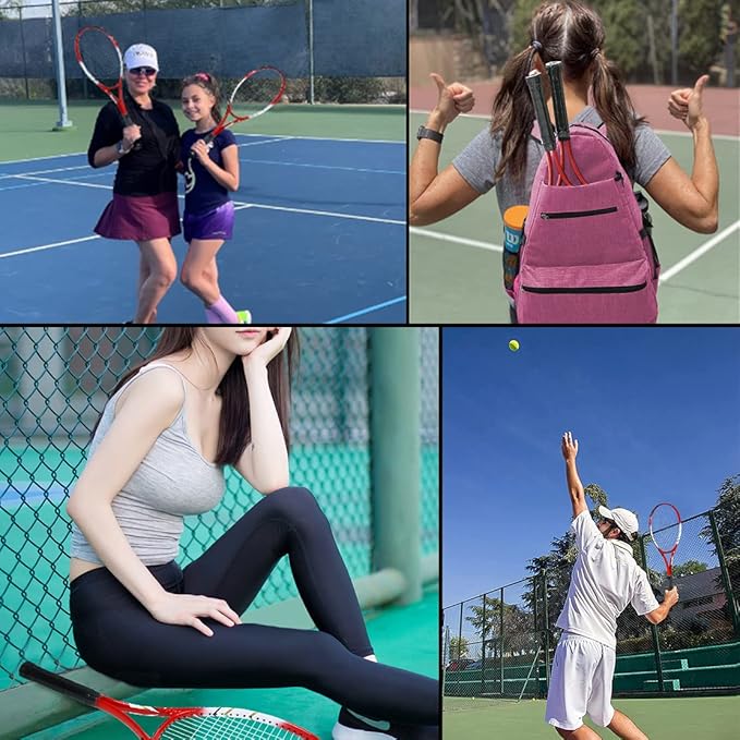 Tennis Rackets 2 Players Recreational for Beginners,Pre-Strung 27 Inch Light Adult Racquet Set for Women Men with Tennis Balls,Overgrips and Carry Bag