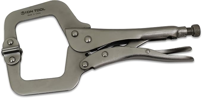 6 Pack - 11” C-Clamp Locking Pliers, Swivel Pads
