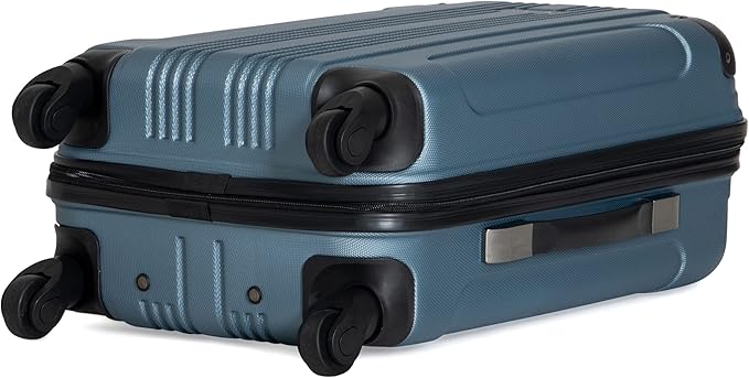 Kenneth Cole REACTION アウトオブバウンズ 軽量ハードシェル 4輪スピナーラゲージ 御影石ブルー 24インチ（受託手荷物）
