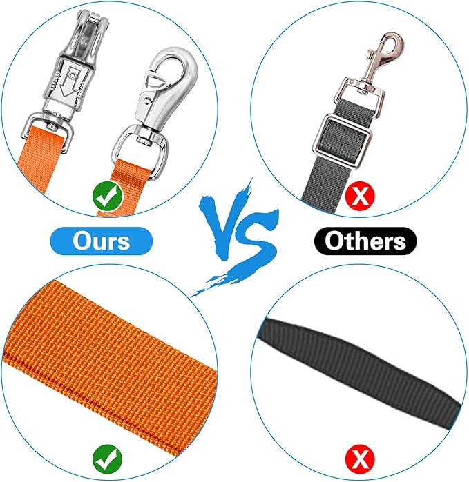 Cross Ties for Horse,Heavy Duty Nylon Trailer Tie with Strong Panic Snap and Bull Snap,Adjustable Length from 45.2" to 78.7",Professional Horse Supplies