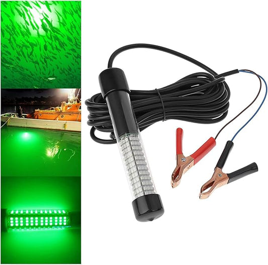 Linkstyle 12V Submersible Fishing Light, 2000LM Underwater Green Fish Attractants Lamp with 5M Cord for Boat Night Fishing