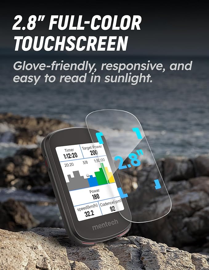Avant 700 GPS Bike Computer with 2.8" Touchscreen, Dual-Band 5 Satellite Systems, 32GB Storage, IPX7 Waterproof, ANT+/Bluetooth 5.2, for Cycling Navigation & Training