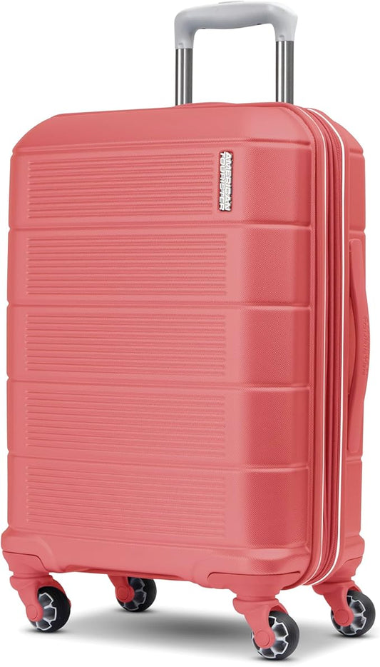 American Tourister Stratum 2.0 Expandable Hardside Luggage with Spinner Wheels, Soft Coral, Carry-on