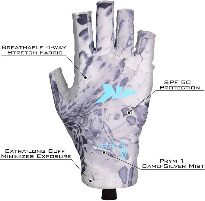 KastKing Sol Armis Sun Gloves UPF50+ Fishing Gloves UV Protection, Sun Protection for Outdoor, Kayaking, Rowing