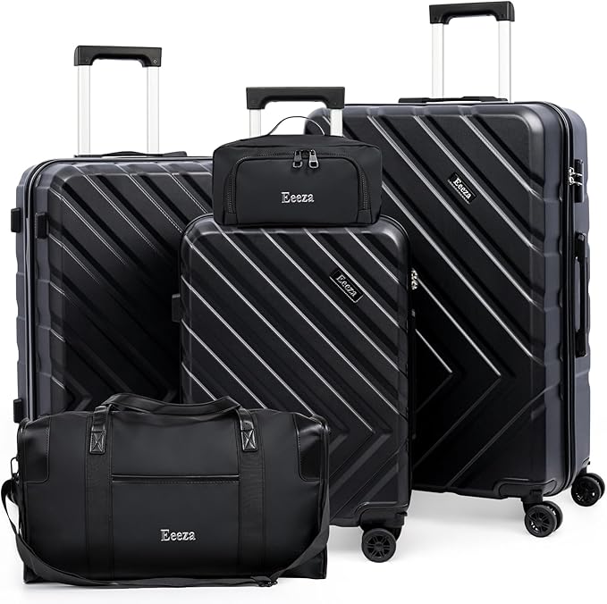 Luggage Sets 5 Piece,Suitcases with Wheels, Hard Case Luggage with Detachable Spinner Wheels,Carry On Luggage Set (5 Piece Sets (20"/24"/28"/DB/TB))