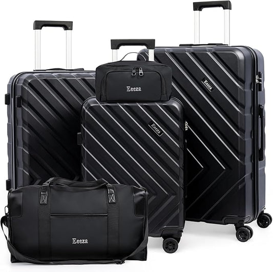 Luggage Sets 5 Piece,Suitcases with Wheels, Hard Case Luggage with Detachable Spinner Wheels,Carry On Luggage Set (5 Piece Sets (20"/24"/28"/DB/TB))