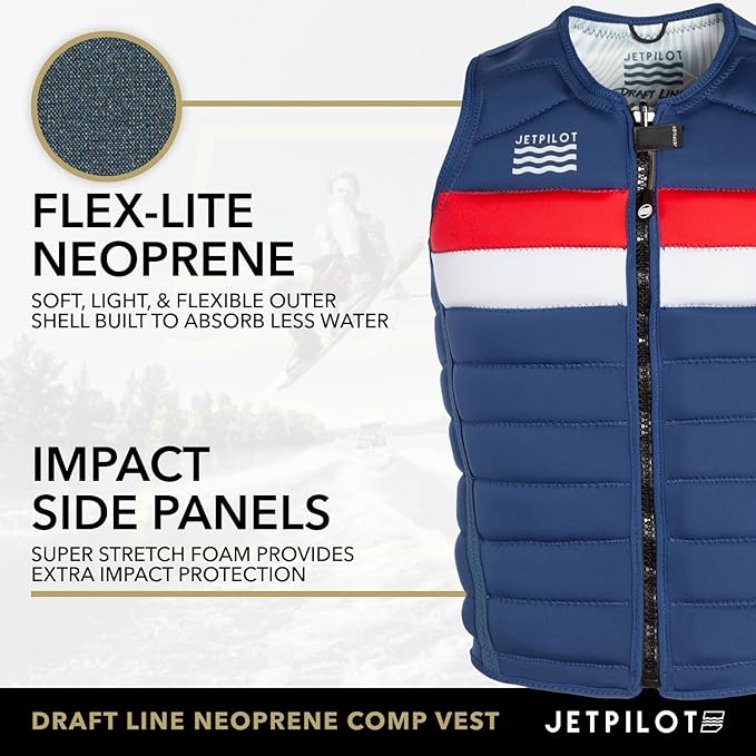 Jetpilot ライフジャケット Draftline ネオプレン。リバーシブル多目的コンプ ライフベスト PFD