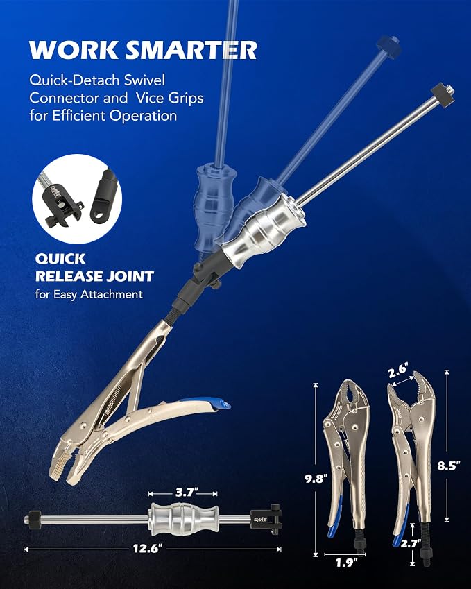 OMT Vise Grip Slide Hammer for Nail Bolt Pin Seal CV Axle Removal