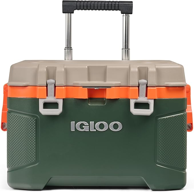 Igloo Trailmate 52Qt 車輪付きクーラー、断熱ハードシェルアイスチェスト、スポーツマン