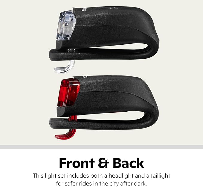 Schwinn Bicycle Light Set, Easy to Attach Headlight and Taillight with Steady and Flash Modes, Tool-Free Install, for City and Road Riding