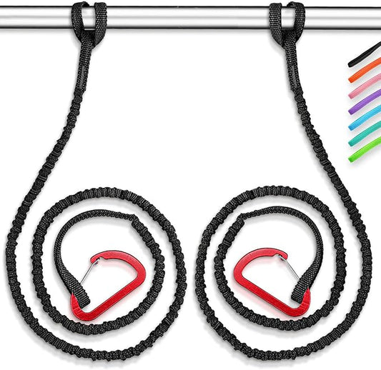 OCEANBROAD Kayak Paddle Leash Stretchable Strap Lanyard Rope for SUP Kayaking Boating Canoeing Fishing Pole Rod 4-7 Feet