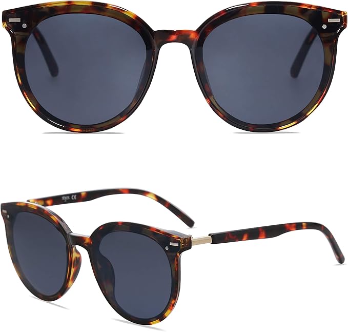 SOJOS Sunglasses Womens Trendy 2025 Classic Round Retro Vintage Shades Large Frame Sunnies SJ2067
