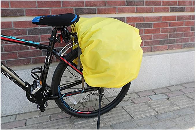 50L Panniers Bike Bags, Waterproof Bike Panniers Made of High-Density 600D Polyester for Durable Use, Bike Saddle Bag come with Reflective Trim and Rain Cover, Easy Organize in 7 inch Rack