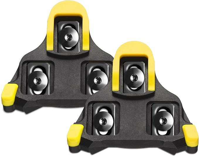 Road Bike Cleats Compatible with Shimano SPD-SL Pedals, Self-Locking Cleats for Outdoor Road & Indoor Cycling Shoes, 3-Hole Replacement Cleats for SH10/SH11/SH12 System