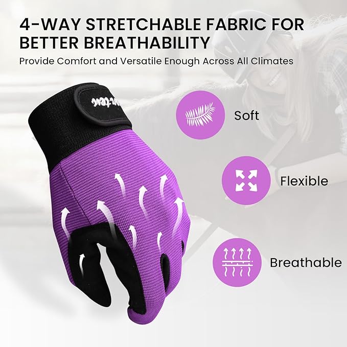 FINGER TEN Horse Riding Gloves Equestrian Women Kids for Girls Boys Mesh Breathable Lightweight Color Pack, Comfortable Grip for Summer
