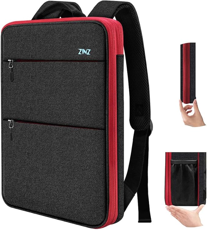 ZINZ Slim & Expandable Laptop Backpack 15 15.6 16 Inch Sleeve, Spill-Resistant Notebooks Bag Case for Most 14-16 Inch MacBooks Surface-Books Dell HP Lenovo Asus Computers,B01RD01