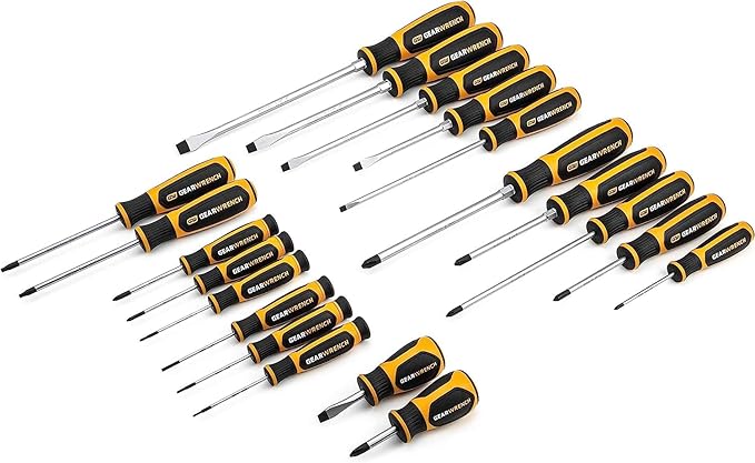 GEARWRENCH 20ピース プラス/マイナス/トルクス デュアルマテリアル ドライバーセット - 80066H