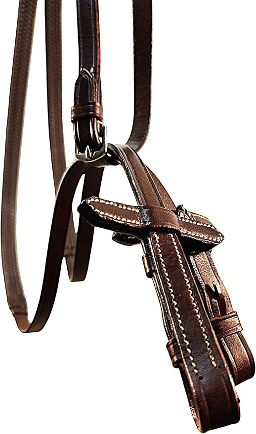 Hunter Bridle - Fancy Stitch with Removable Flash – Anatomical Padded Crown, Classic Hunter Style