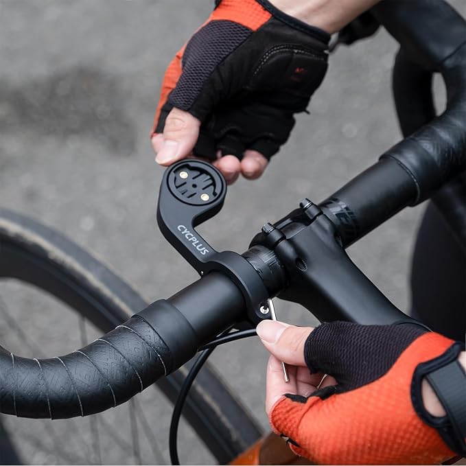 CYCPLUS Cycling Out Front Bike Mount Designed for All Cycling Computer, Garmin Edge 520 530 820 830 1000 GPS and Other Normal Models, Fits 12.5 inches(31.8mm) Diameter Handlebars Only.