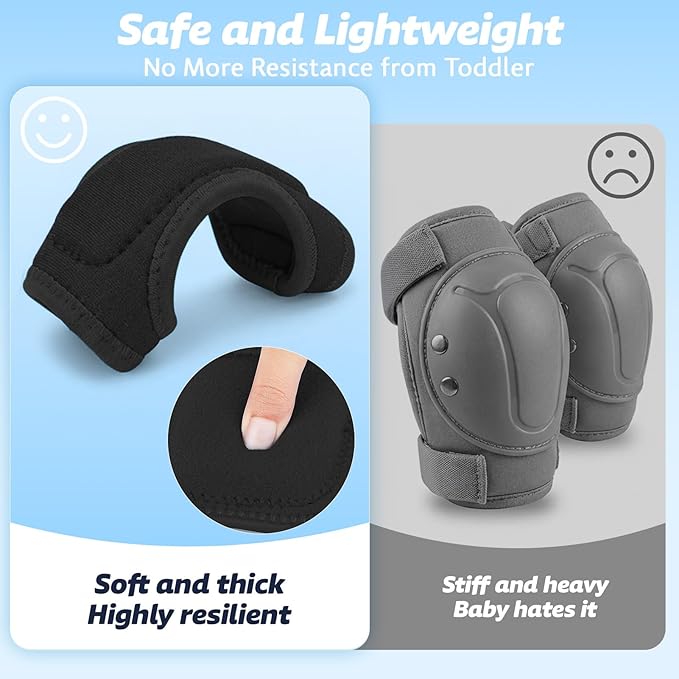Toddler Helmet with Knee Pads and Elbow Pads Set for Kids Age 1-3, Adjustable Infant Baby Bike Helmet for Girls Boys for Balance Bike, Scooter, Bicycle