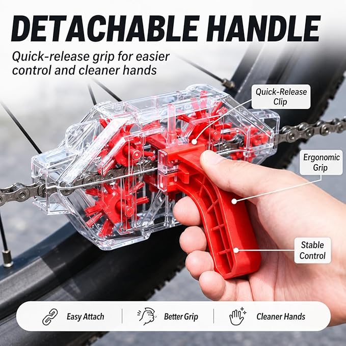 Bike Chain Cleaner Tool – Easy-to-Use Bicycle Chain Cleaning Device, Transparent Design, Deep Cleaning for Road & MTB Bikes